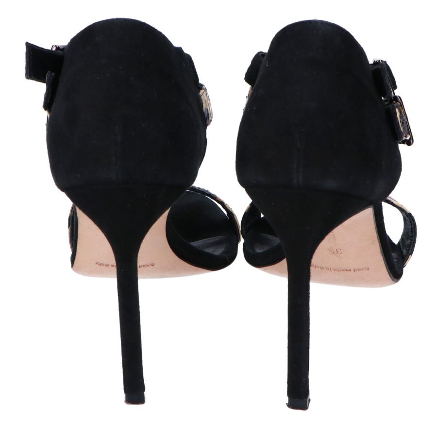 MANOLO BLAHNIK（マノロブラニク） レオパード柄パイソン/スエード