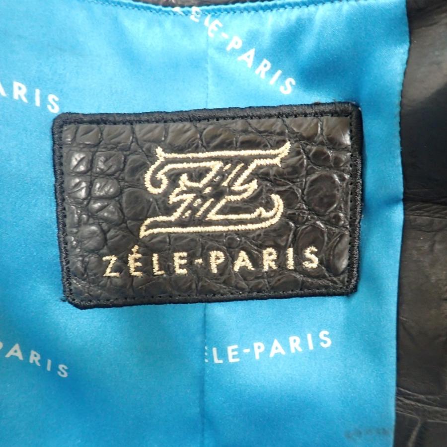 ZELE-PARIS ゼルパリ クロコダイルレザー テーラードジャケット ZELE-PARIS ゼルパリ クロコダイルレザー テーラードジャケット