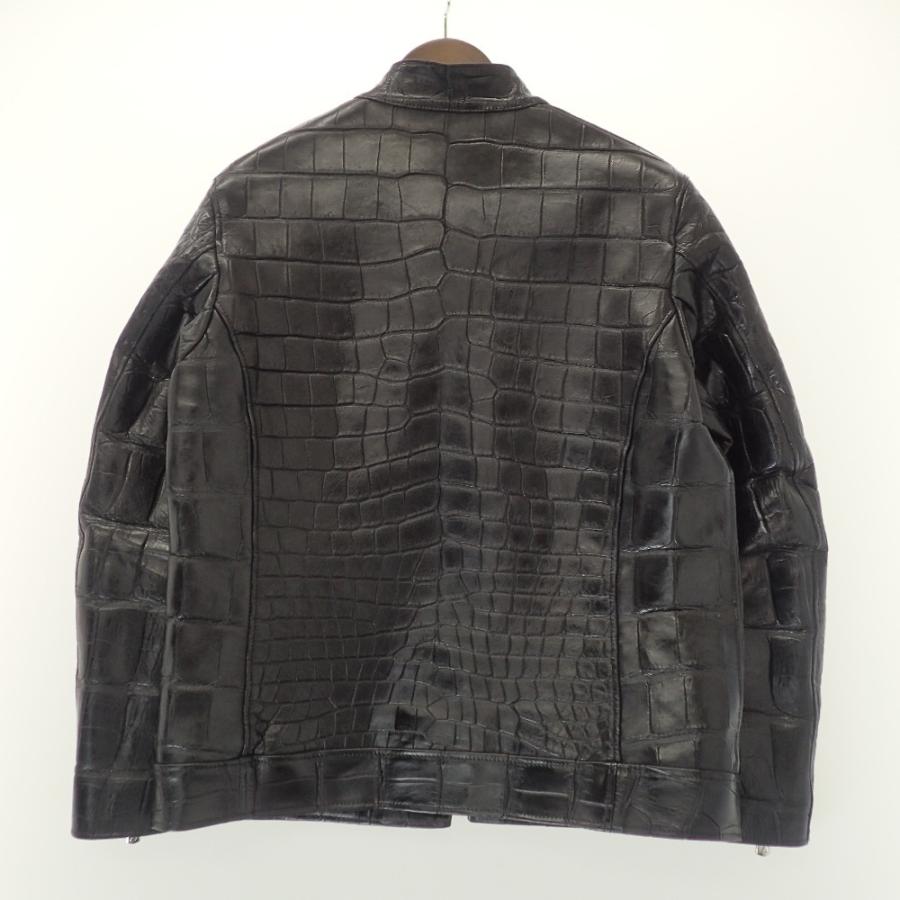 ZELE-PARIS ゼルパリ クロコダイルレザー シングルライダース ZELE-PARIS ゼルパリ クロコダイルレザー シングルライダース