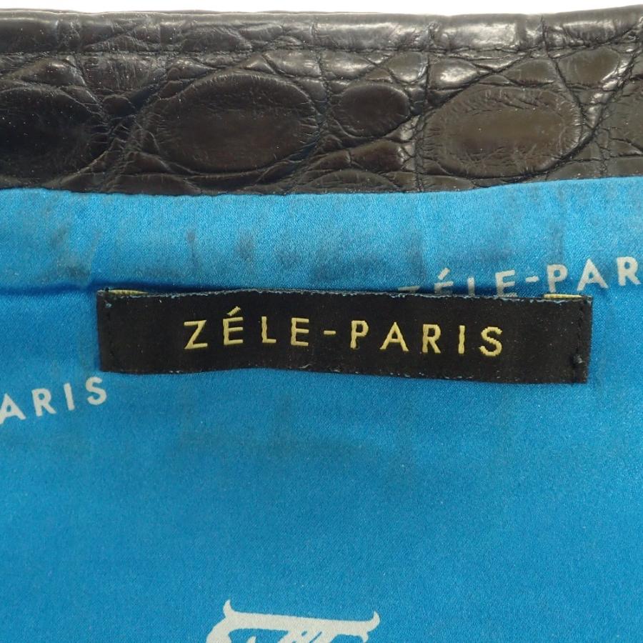 ゼルパリ！タグ！ ZELE-PARIS ゼルパリ クロコダイルレザー ジップアップ ベスト サイズ