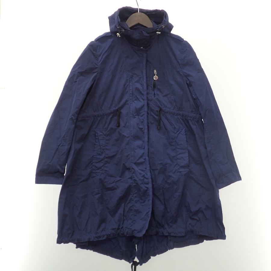 MONCLER ネイビー ナイロンジャケット MONCLER（モンクレール） JOSEPHINE アームロゴワッペン フード付