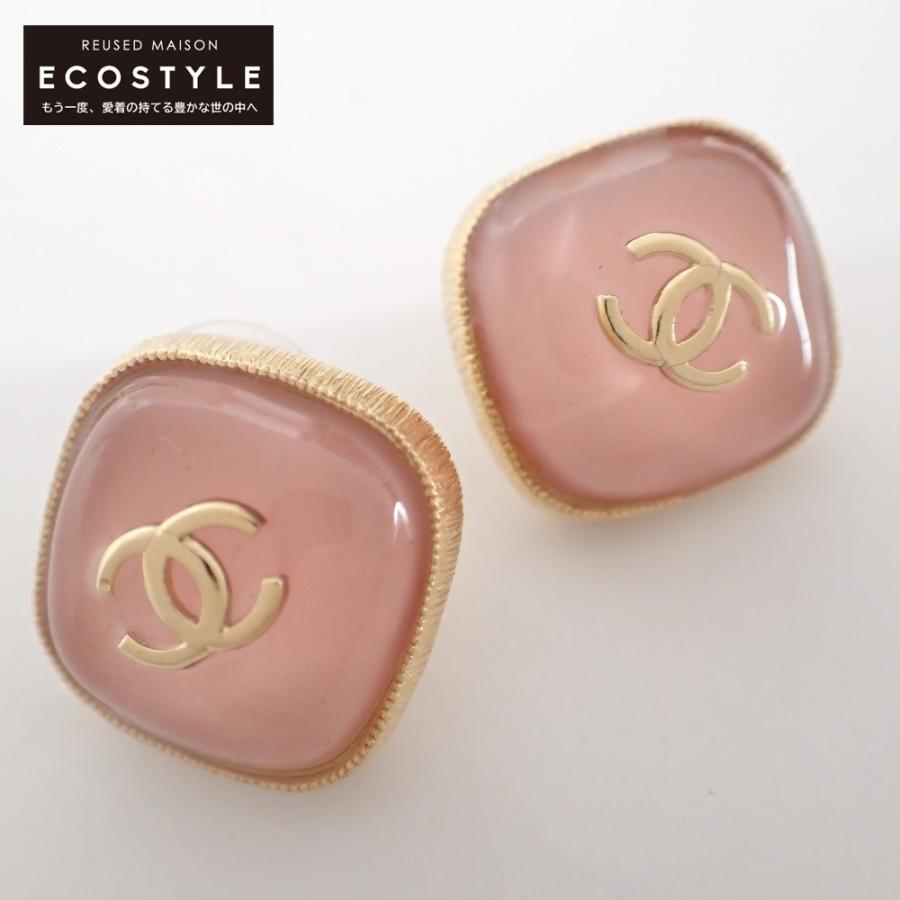 新品同様/ CHANEL シャネル F20C スクエア ココマーク ピアス ゴールド