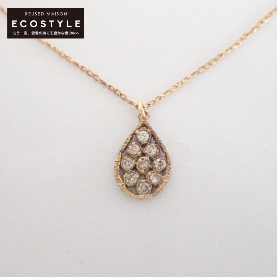 天然ダイヤモンドＫ１０刻印ネックレス ヴァンドームアオヤマ K10 YG ダイヤモンド クロス ネックレス 刻印