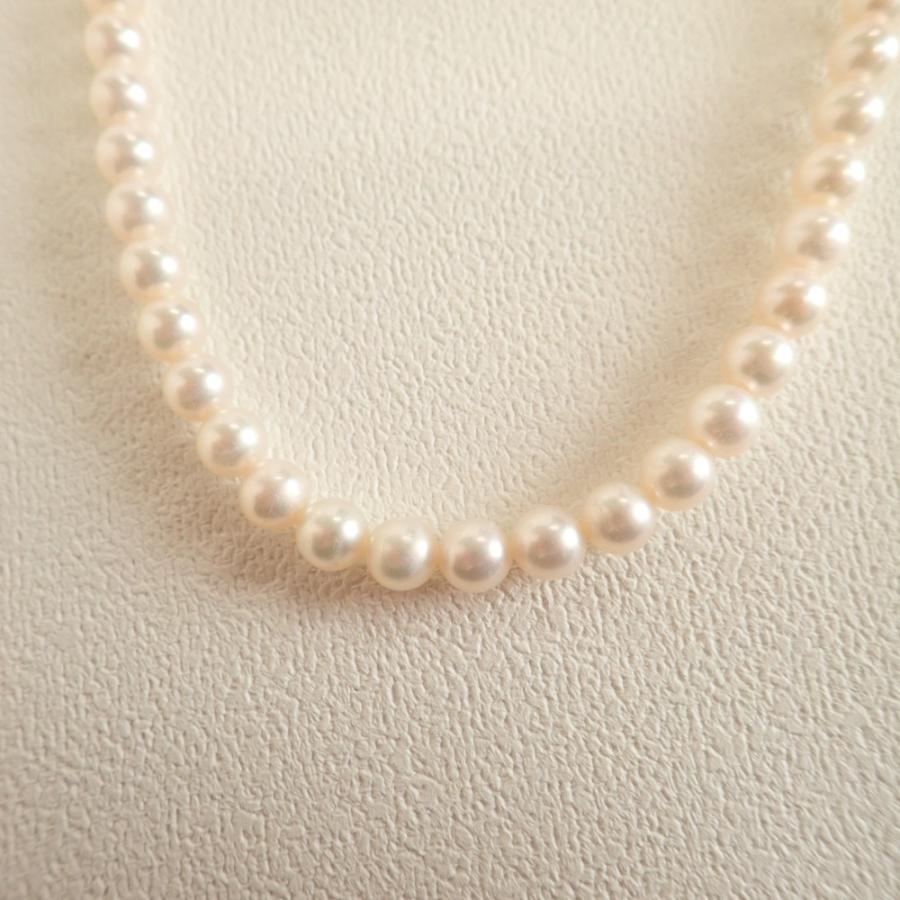 MIKIMOTO 美品 ミキモト SIL刻印 Mチャーム付 約7mmパール ネックレス 