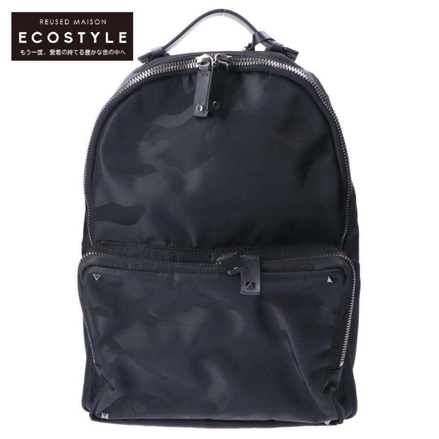 美品 VALENTINO ヴァレンティノ カモフラ柄ナイロン ロックスタッズ