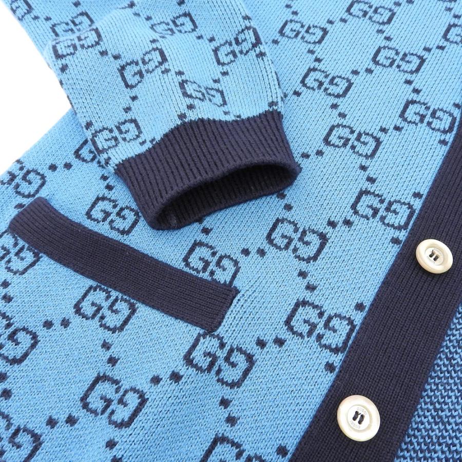 GUCCI 美品 グッチ GG柄 ニット カーディガン メンズ ライト GUCCI 美品 グッチ GG柄 ニット カーディガン メンズ ライト
