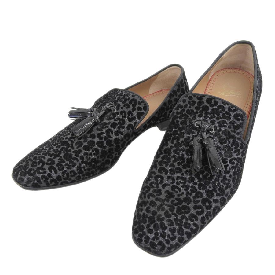 美品 Christian Louboutin クリスチャンルブタン レオパード タッセル 