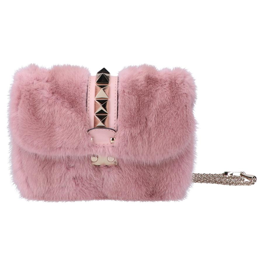 美品 VALENTINO ヴァレンティノ ロックスタッズ ミンクファー 美品 VALENTINO ヴァレンティノ ロックスタッズ ミンクファー