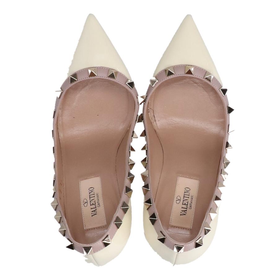 美品/ VALENTINO ヴァレンティノ パテントレザー ロックスタッズ 