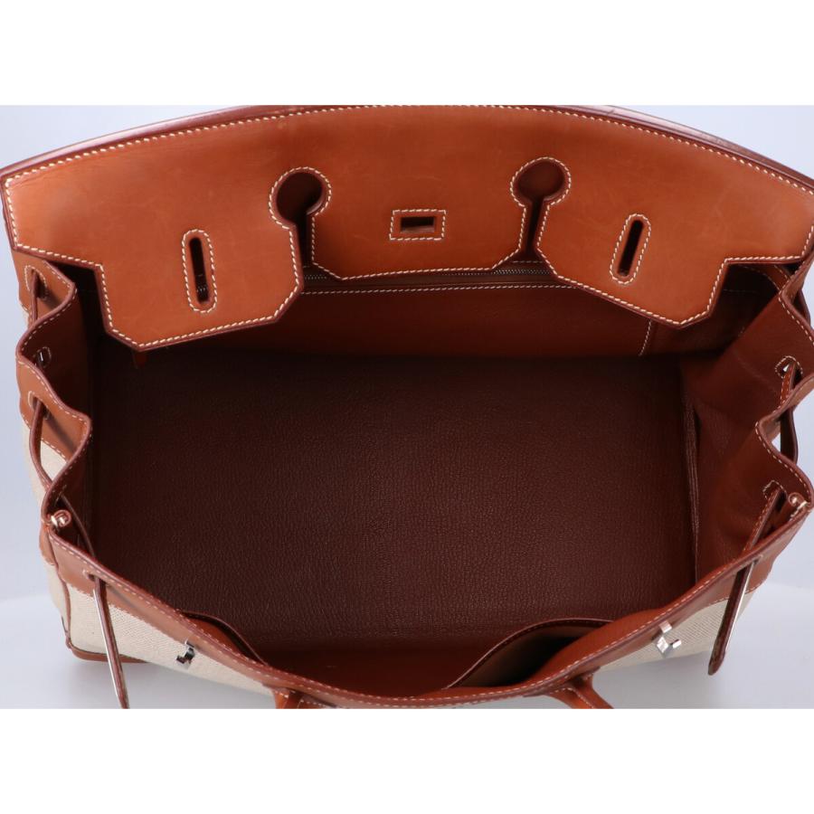 HERMES エルメス バーキン35 □E刻印 トワルアッシュ/バレニア SV金具 