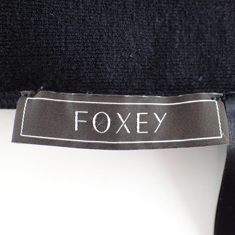 FOXEY（フォクシー） 37131 ショルダーフリルニットセーター ブラック
