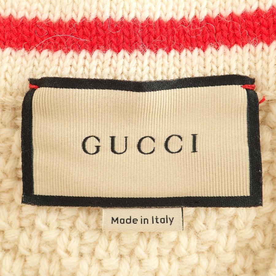 美品/国内正規/ GUCCI グッチ 673687 Vネック ケーブルニット ベスト S 