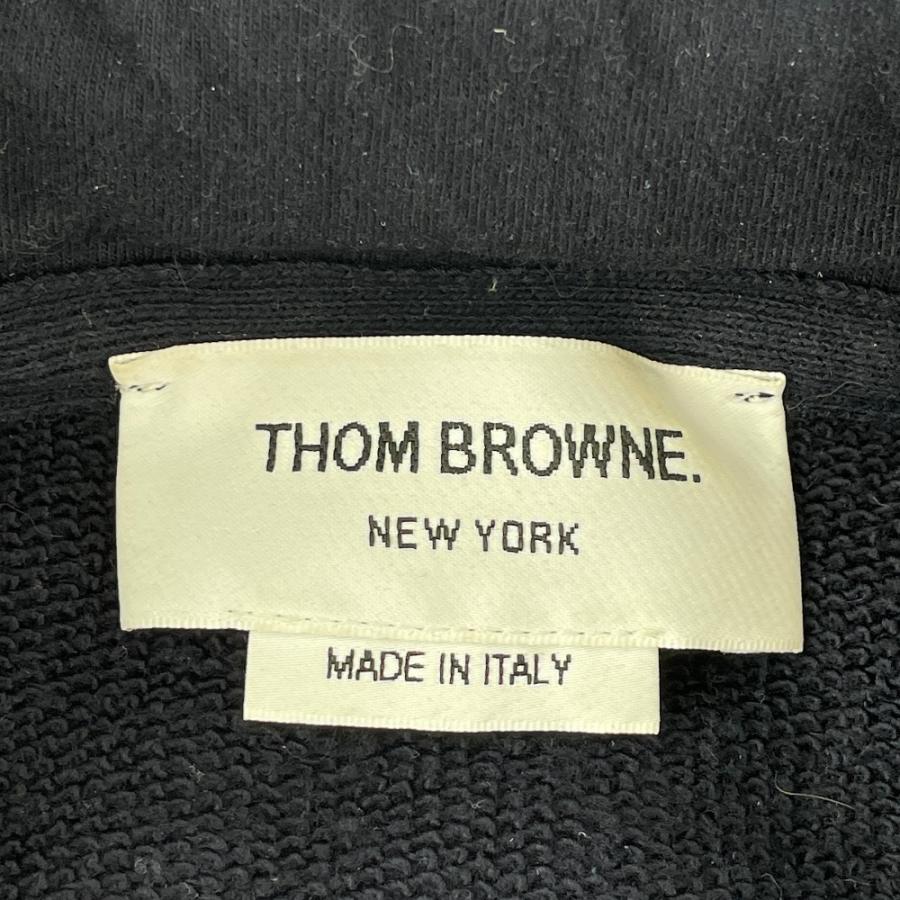 美品/国内正規 THOM BROWNE トムブラウン MJT236A コットン 4BAR プル