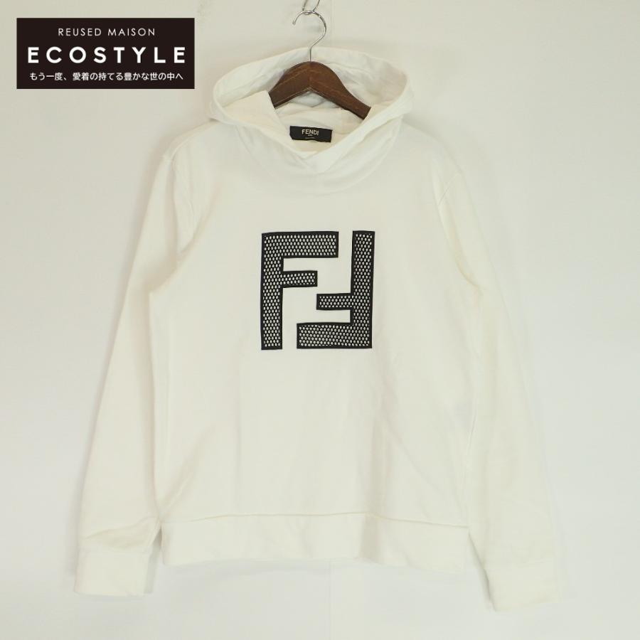 FENDI /美品 フェンディ FAF535 A78L 白 マイクロメッシュロゴ FENDI /美品 フェンディ FAF535 A78L 白 マイクロメッシュロゴ