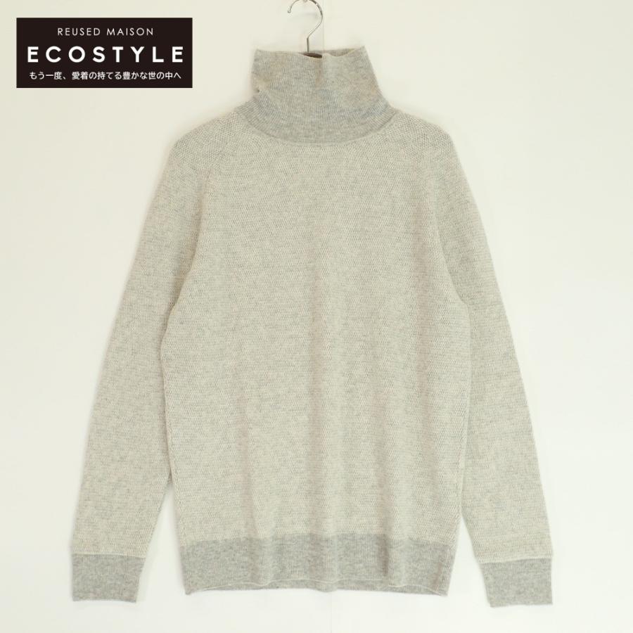 良品 Ermenegildo Zegna タートルネックセーター Italy製 Ermenegildo Zegna グレー タートルネックセーターゼニアM