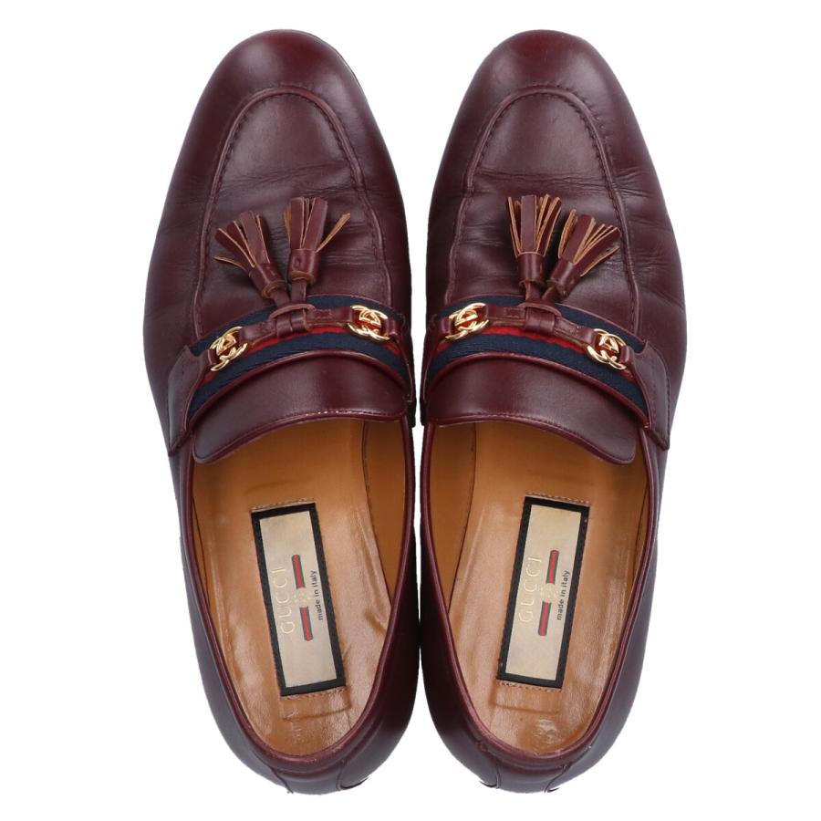 GUCCI グッチ ウェブ/インターロッキングG付 タッセルローファー GUCCI グッチ ウェブ/インターロッキングG付 タッセルローファー