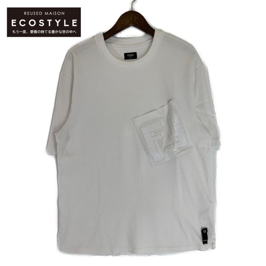 FENDI ホワイト 長袖 Tシャツ ポケット付き
