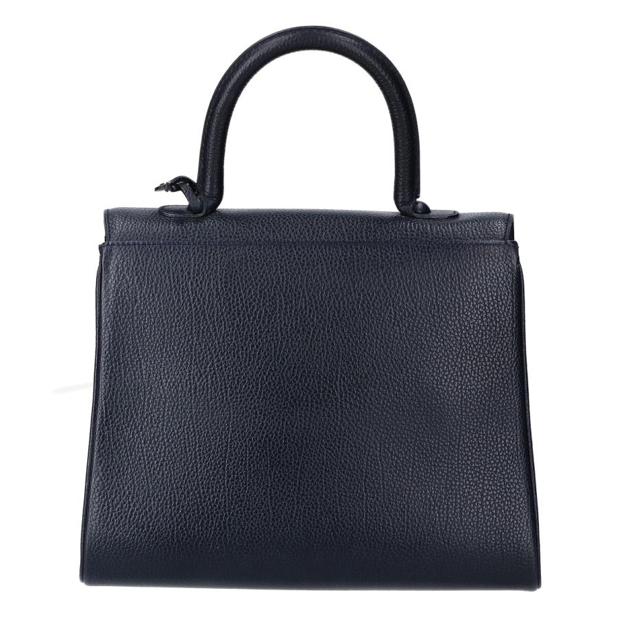 DELVAUX デルヴォー ネイビー ブリヨンMM ハンドバッグ ブラック