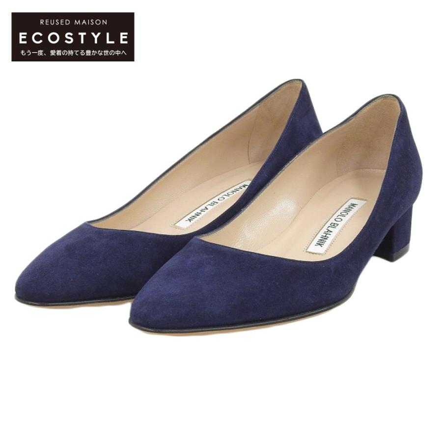 新品同様 MANOLO BLAHNIK マノロブラニク LISTONY スエード アーモンド 