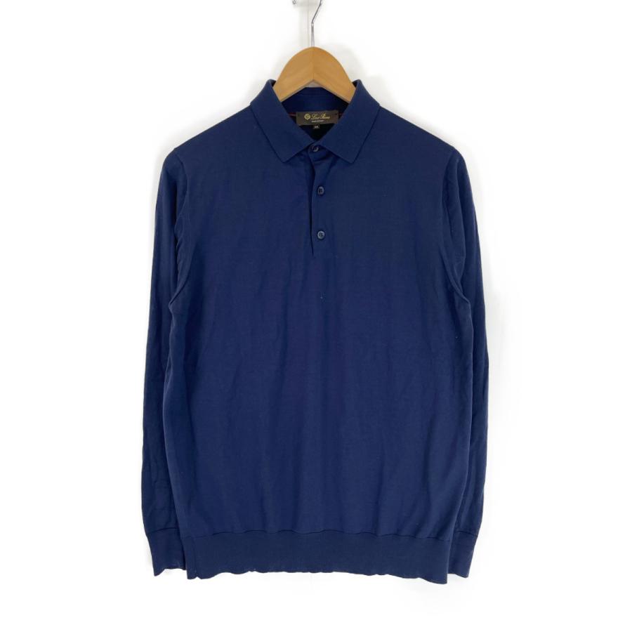 Loro Piana（ロロピアーナ） FAL2551 ニットポロシャツ ネイビー 52 