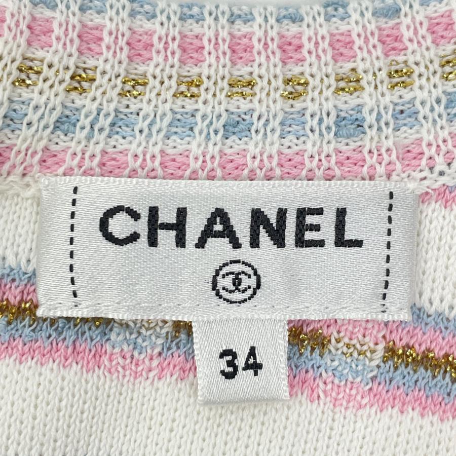 美品★CHANEL★ホワイト★ツイード★COCO★ワンピース 中古・古着通販】CHANEL (シャネル) ツイードワンピース ホワイト