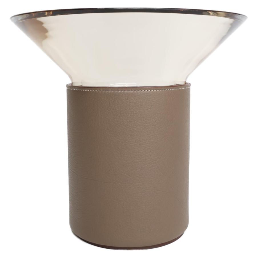 HERMES エルメス デルタPM フラワーベース/花瓶 オブジェ AMBRE-ETOUPE  