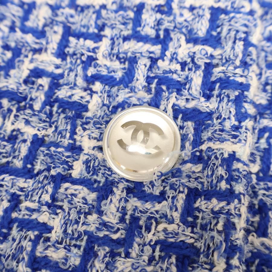 CHANEL 美品/ シャネル 23SS ブルー ツイードジャケット P74428 CHANEL 美品/ シャネル 23SS ブルー ツイードジャケット P74428