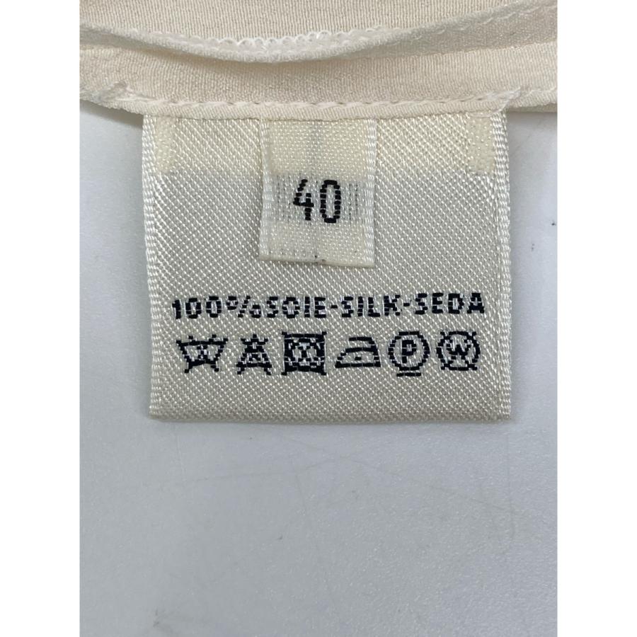HERMES エルメス ルメール期 オフホワイト シルク ノースリーブ 