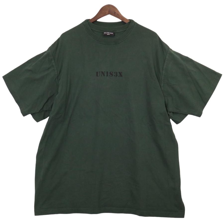 BALENCIAGA バレンシアガ 657059 レイヤード Tシャツ グリーン XS 