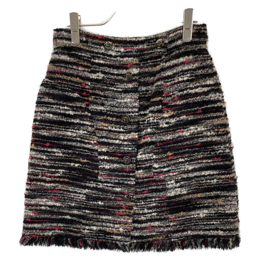 シャネル CHANEL 黒 ボタン付きタイトスカート 44 CHANEL - CHANEL