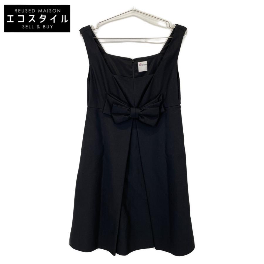 RED VALENTINO レッドヴァレンチノ 黒 リボン ノースリーブ RED VALENTINO レッドヴァレンチノ 黒 リボン ノースリーブ