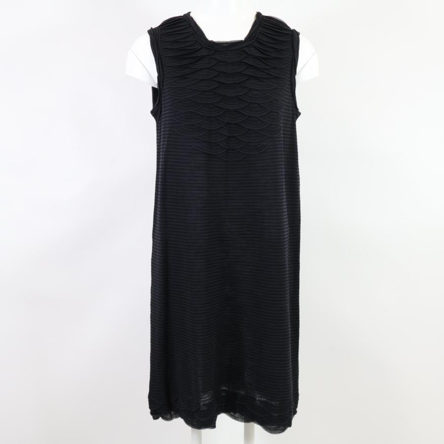 CHANEL シャネル 11P P41420K03035 ココボタン ボーダー ノースリーブ 