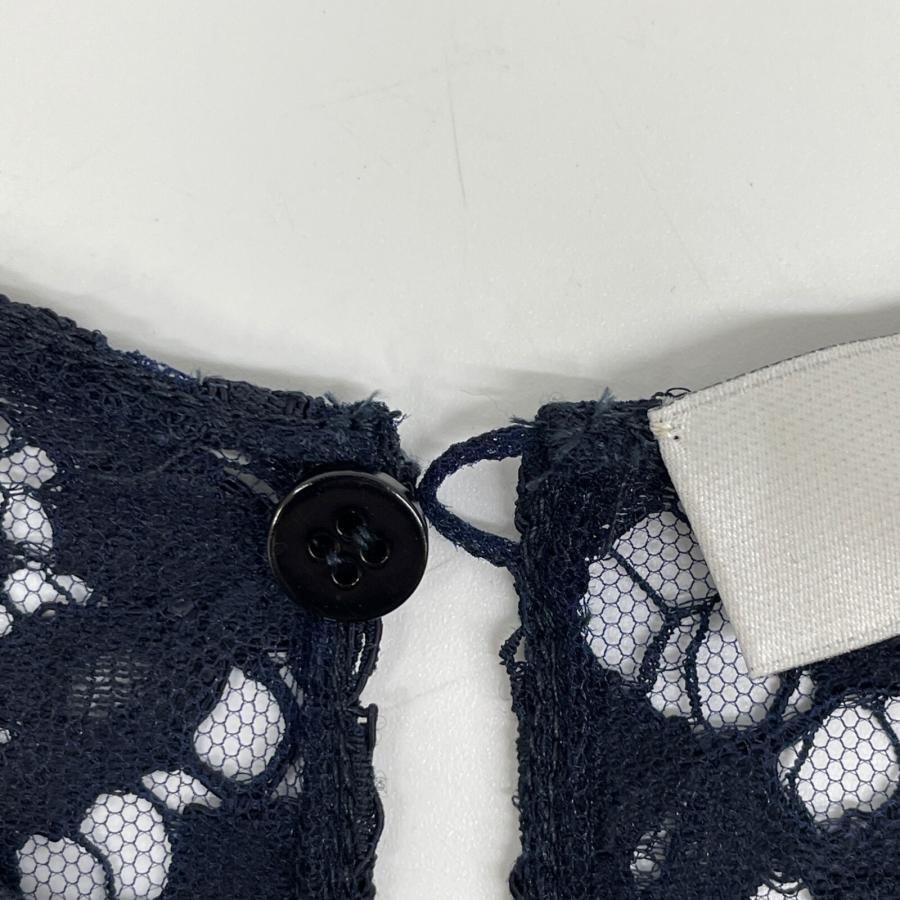 VALENTINO ヴァレンティノ ネイビー レース刺繍 トップス 42 レーヨン  