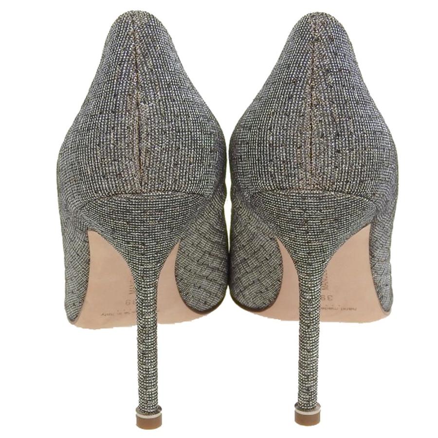 MANOLO BLAHNIK（マノロブラニク） 新品同様 ハンギシ ラメ パンプス 