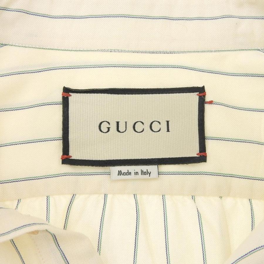 GUCCI 美品 グッチ ストライプ プルオーバー シャツ トップス メンズ 