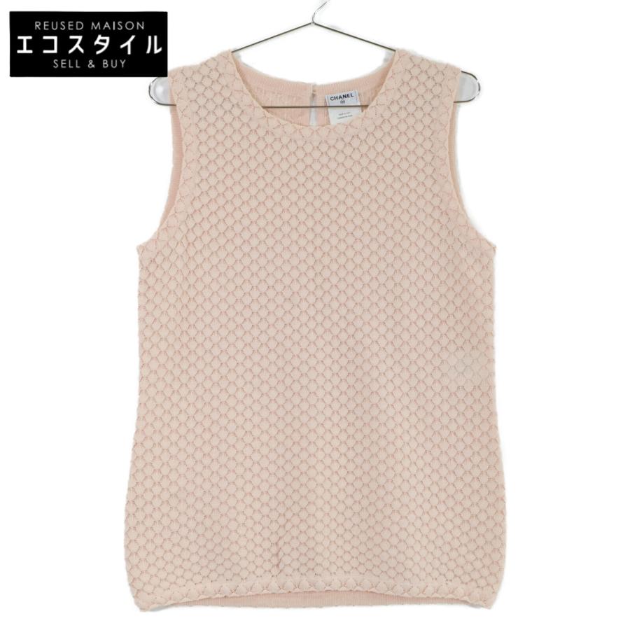 CHANEL 美品/国内正規 シャネル P43873K04541 ノースリーブ ニット 
