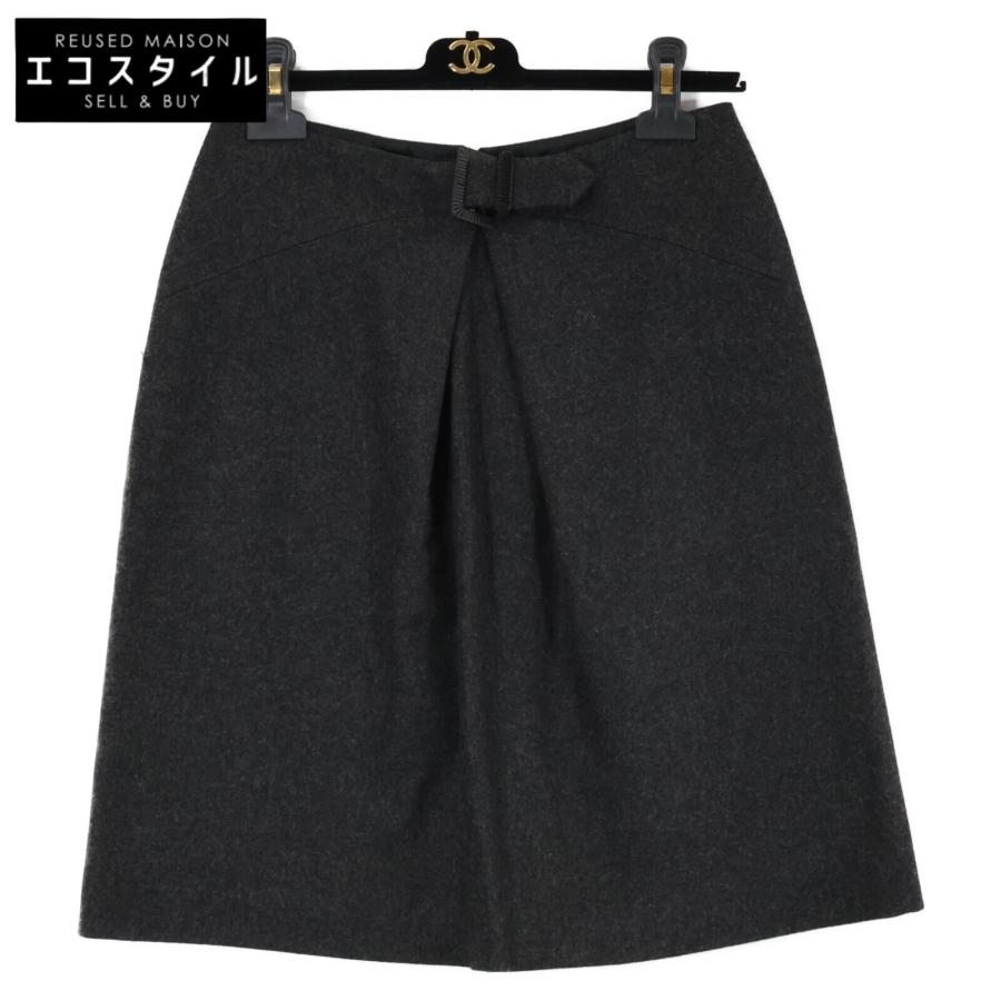 CHANEL 美品/国内正規 シャネル P36310V26243 カシミヤxウール ベルト 