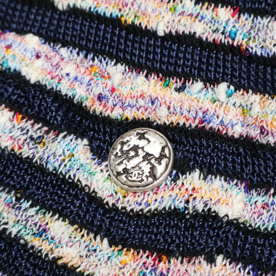 CHANEL 美品/国内正規 シャネル P41412K03063 ボーダー ニット CHANEL 美品/国内正規 シャネル P41412K03063 ボーダー ニット
