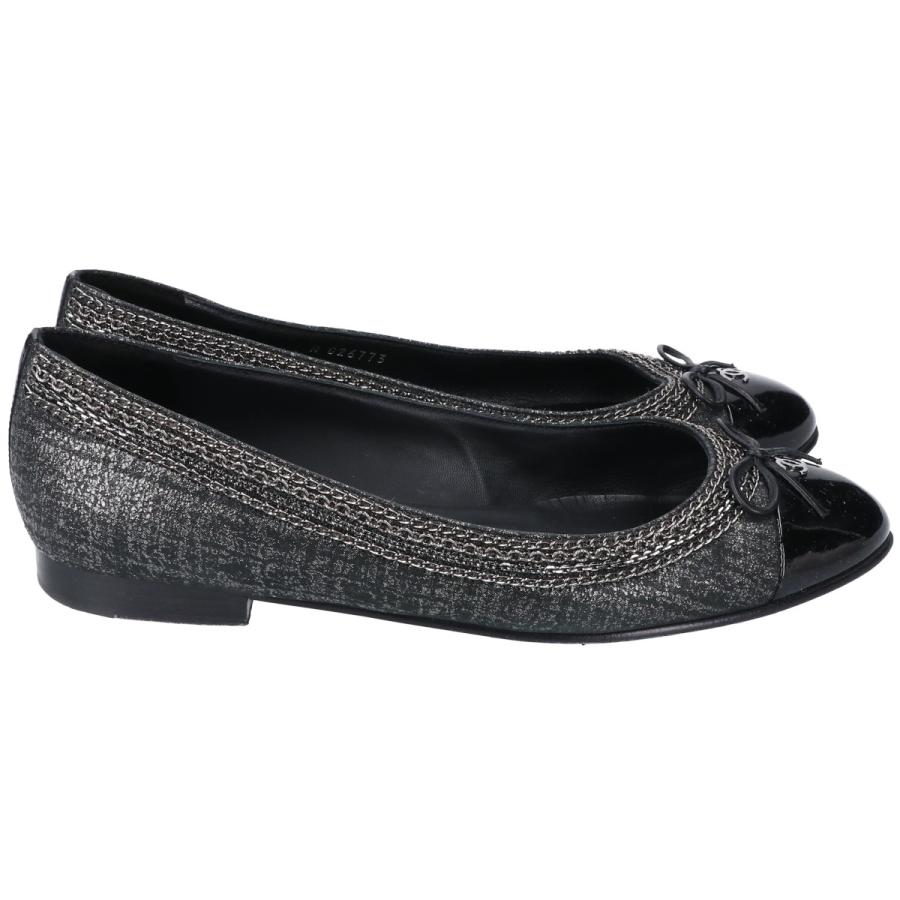 CHANEL バレエシューズ CHANEL（シャネル） 美品 G26773 CCココマーク チェーンデザイン