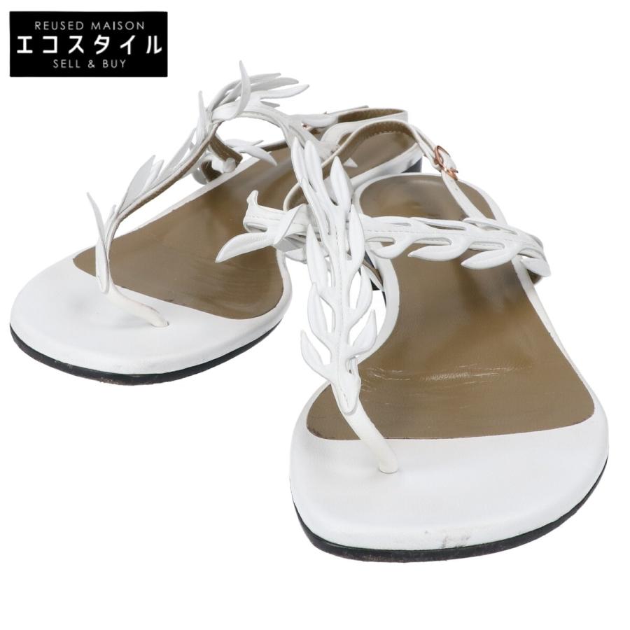 HERMES ホワイト トングサンダル