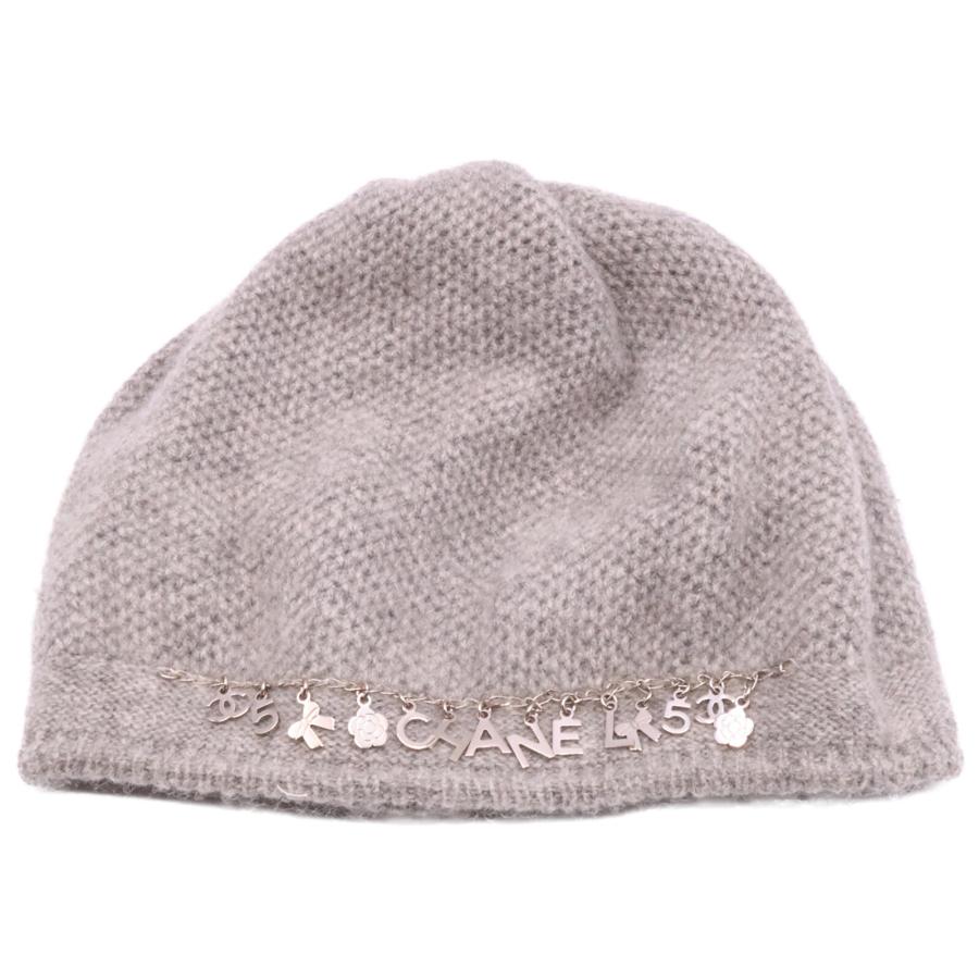CHANEL（シャネル） 国内正規 ロゴチェーン カシミヤニットキャップ