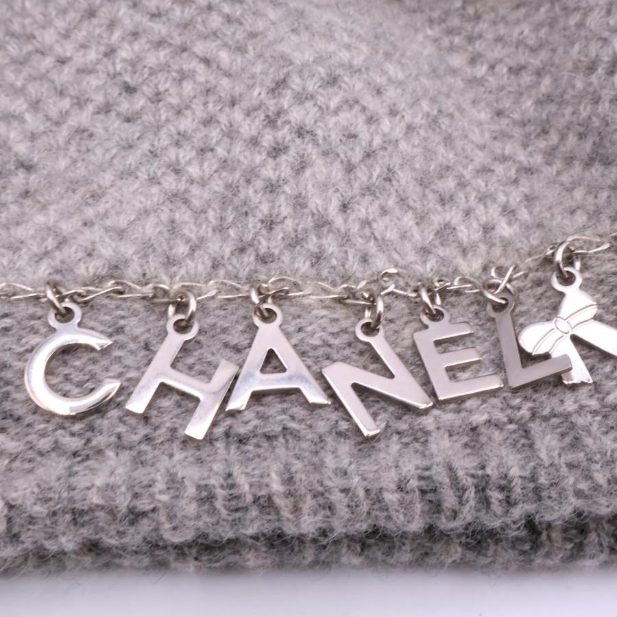 CHANEL（シャネル） 国内正規 ロゴチェーン カシミヤニットキャップ