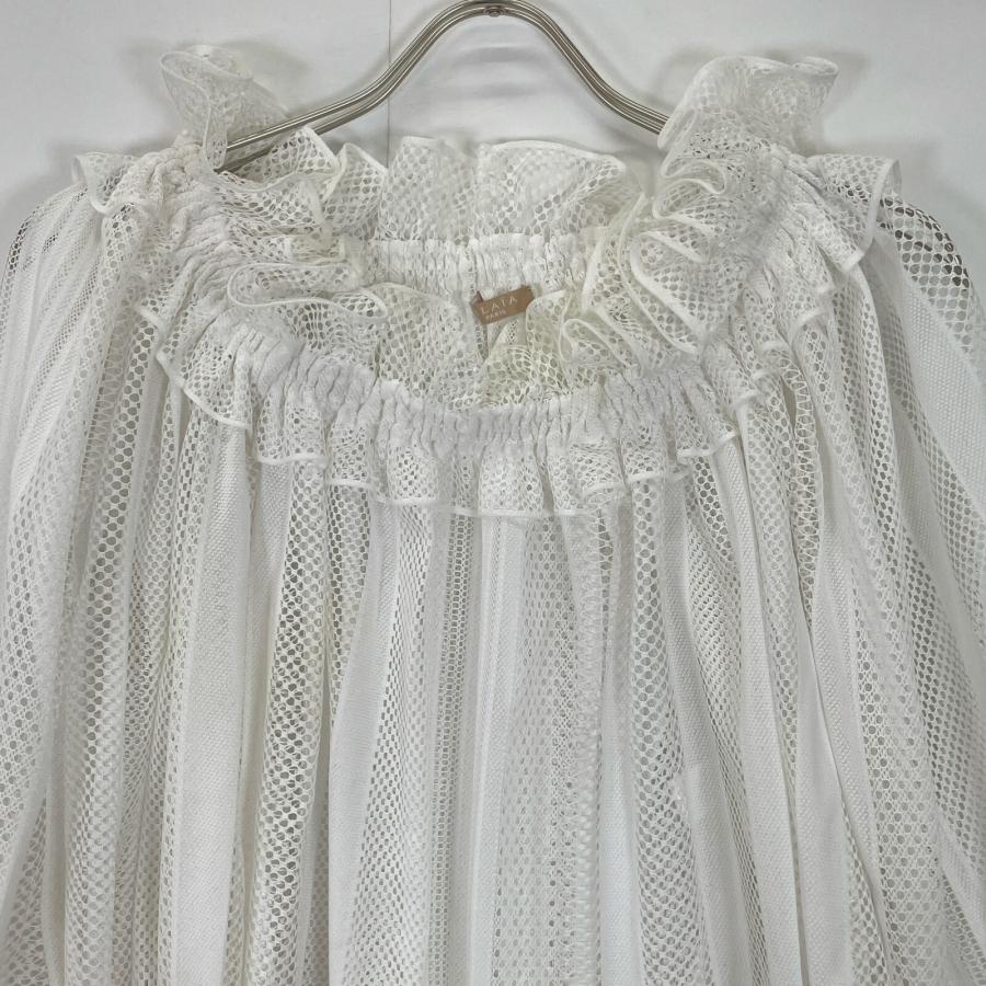 Alaïa アライアフリルホワイトブラウス 36サイズ