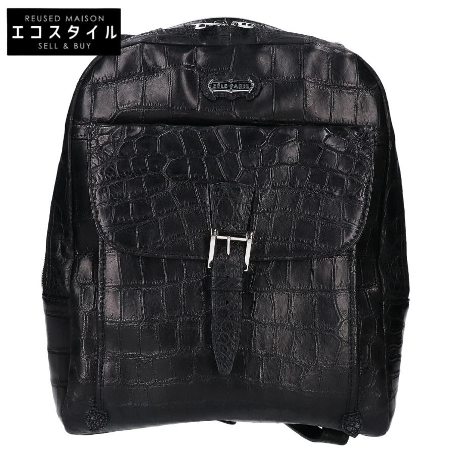 美品 ZELE-PARIS ゼルパリ ホーンバックナイルクロコダイル リベルタン 