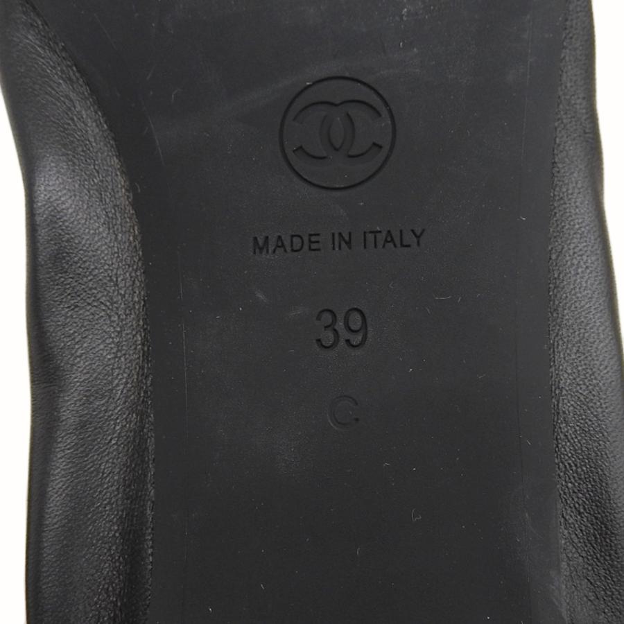 CHANEL（シャネル） ココマーク リボン レザー バレエシューズ