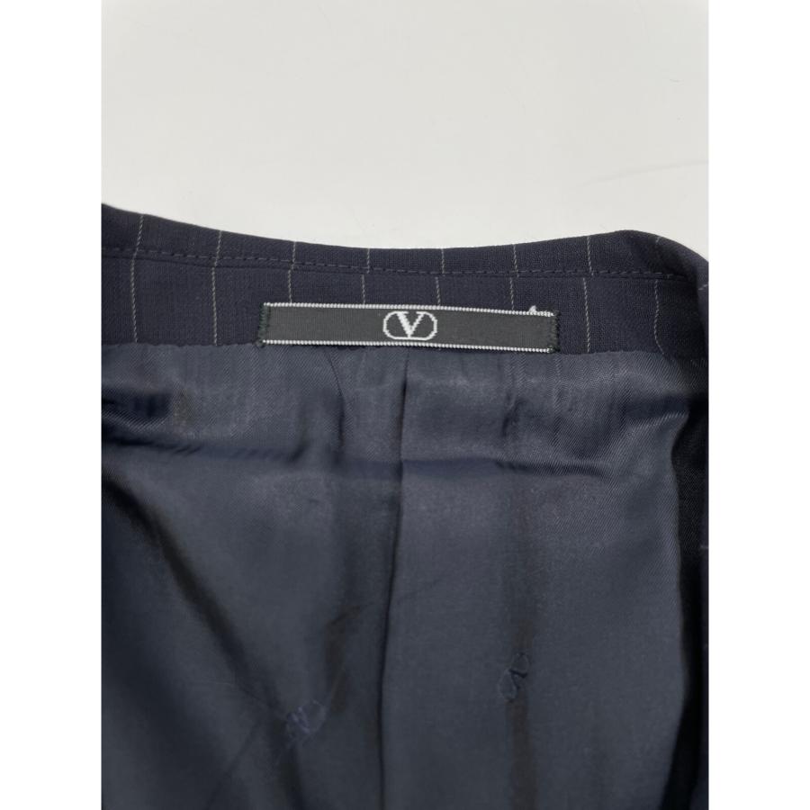 VALENTINO ヴァレンティノ ブラック ヴァージンウール ストライプ 