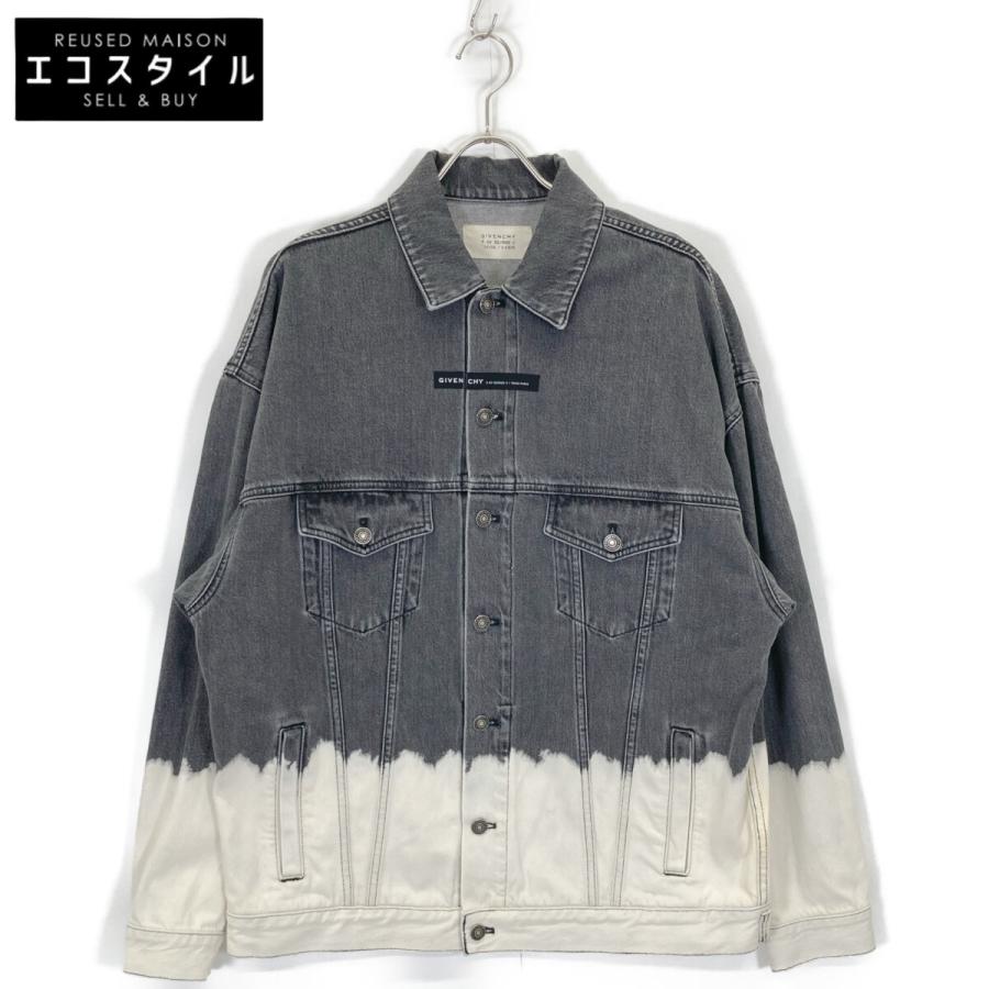 GIVENCHY ジバンシィ グレー×ホワイト デニムジャケット BM00KT50JG M 