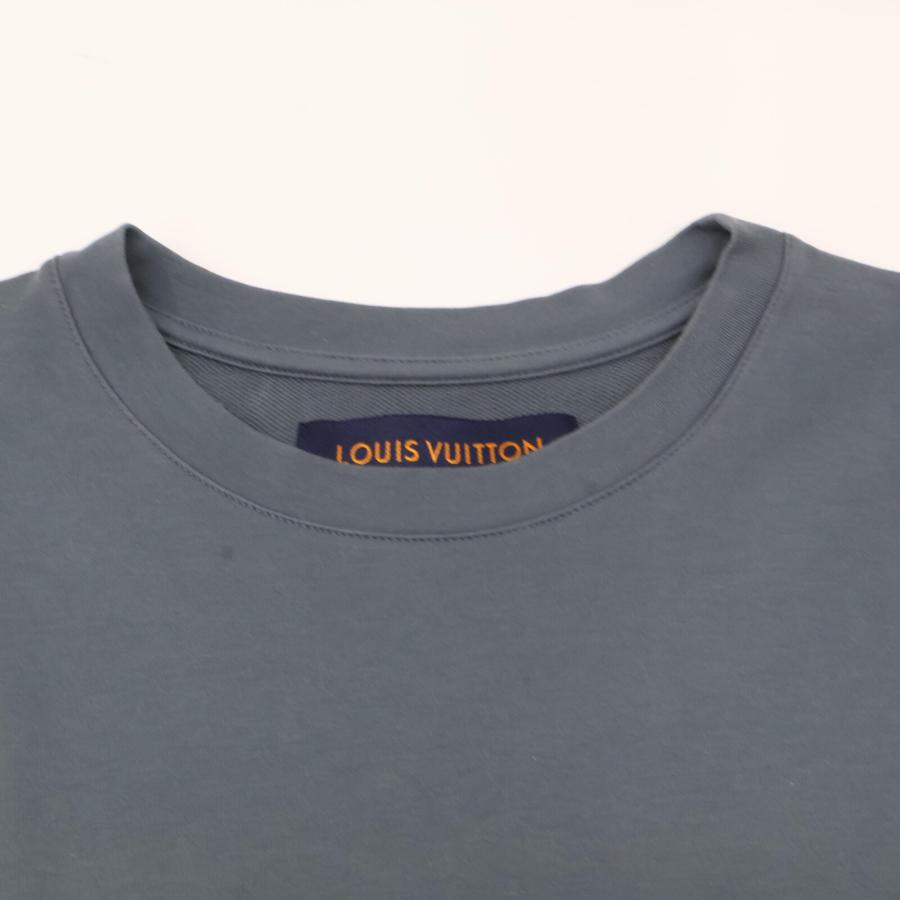 LOUIS VUITTON ルイヴィトン ブルー 胸ポケットダミエ 半袖Tシャツ
