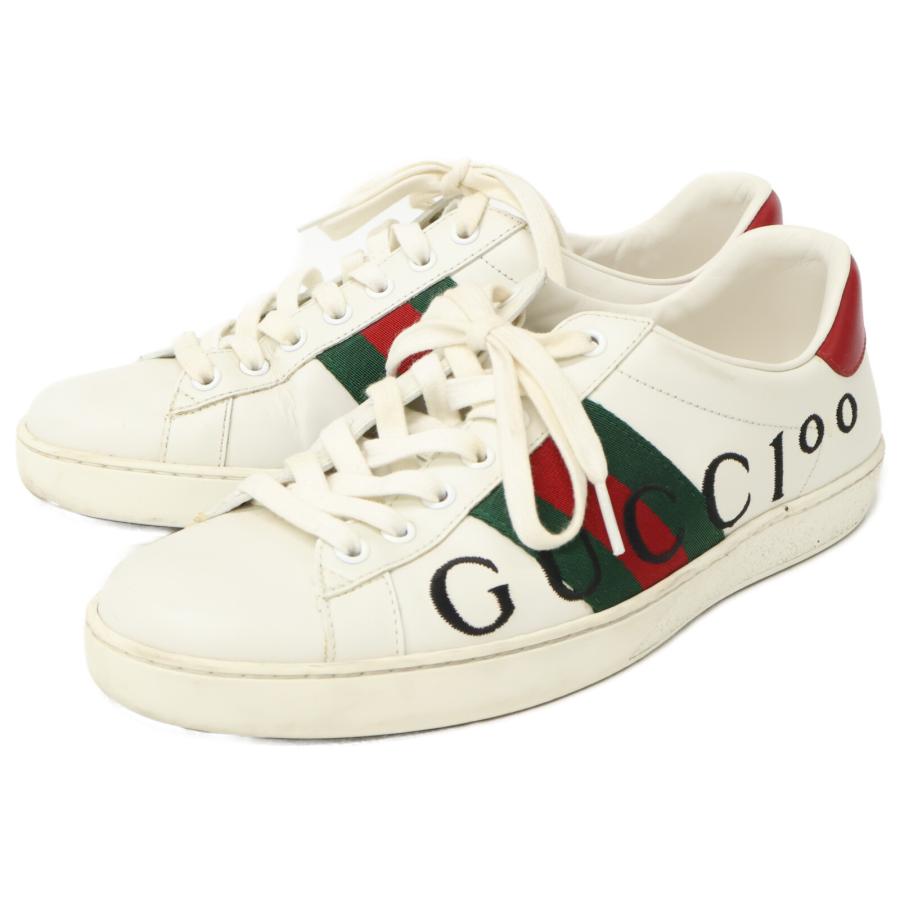 GUCCI グッチ エンブロイダリー エース スニーカー シェリーライン レザー 美品】グッチ エンブロイダリー スニーカー エースビー シェリー