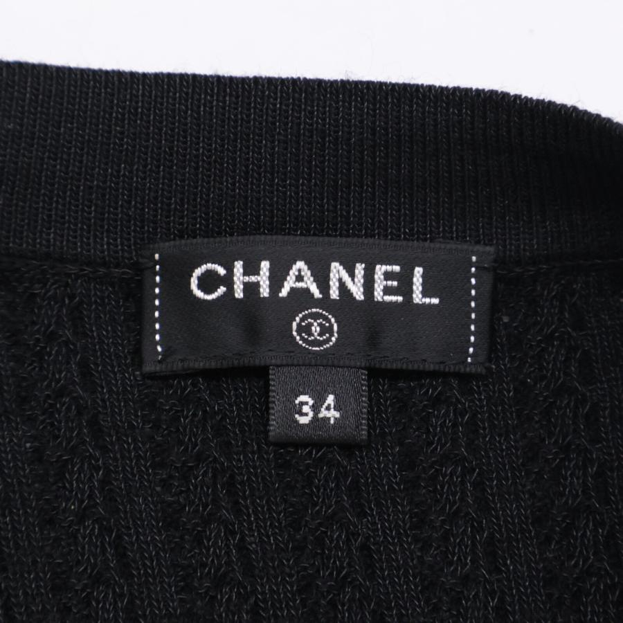 美品/国内正規 CHANEL シャネル P59258K07778 5部袖 ニット ワンピース  